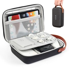 Tech Organizer Travel Case, Portable Electronics Organizers, Hard Case for El...