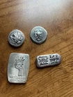 Hand poured Mutiny Metals  .999 Silver Bars & Rounds Lot 1 oz, 1/2 oz, 1/3rd oz