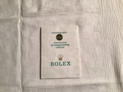 ROLEX WARRANTY FOR DAY DATE OYSTER QUARTZ 19018 IN EXCELLENT CONDITION 