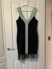 versace Green Feather peacock feather medium Date Party Dress