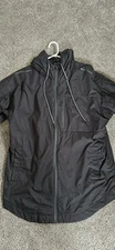 BYLT Jacket Mens L Black Full Zip Windbreaker Dawnbreaker Lightweight Hooded