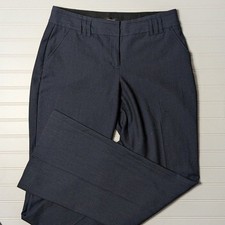 Express Free Shipping Medium Rise Dark plaid wide leg Trouser 4