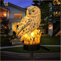 Solarleuchte Eule Wetterfest Automatische Led Gartenlampe FüR Terrasse AußEn