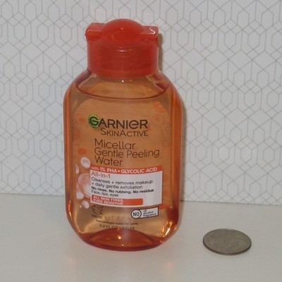 Garnier SkinActive Micellar Gentle Peeling Water All-in-1 Travel Size 3.4 fl oz