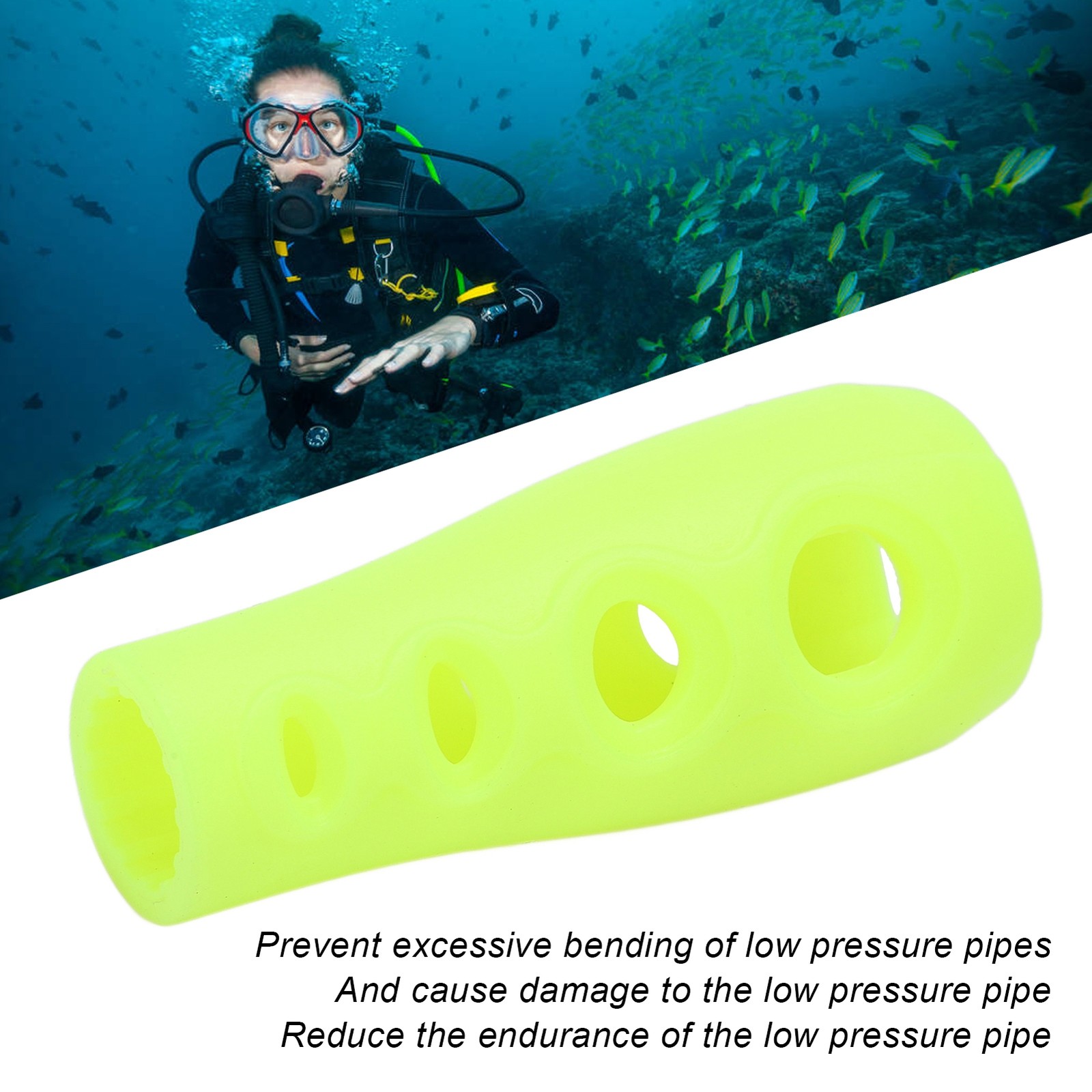 Diving Regulator Hose Protector Vented Regulatoreeve Diver(Yellow) BJ