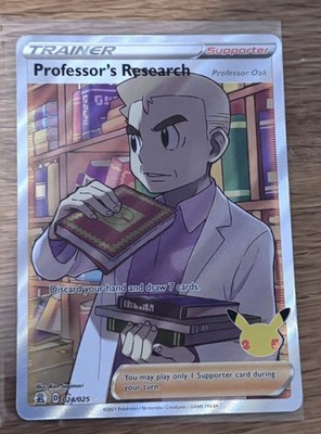 Pokémon TCG Celebrations Professor s Research 024/025 Full Art NM/M Zustand 