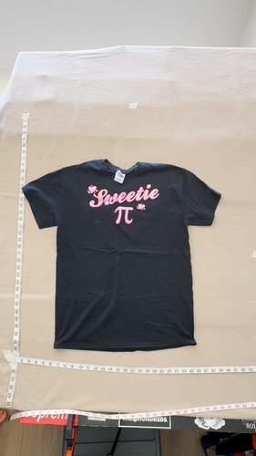 Gildan Sweetie Pi Math Pun Graphic T-Shirt Black Medium