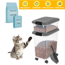 30L 10L Airtight Pet Food Container Dog  Cat Food Storage Bin with Scoop SET