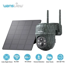 Wansview 4G LTE Cellular Solar Security Camera Wireless Outdoor Hunting Camera