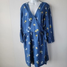 old navy women's Waist-Defined Plus-Size Wrap-Front Floral Dress size XL boho