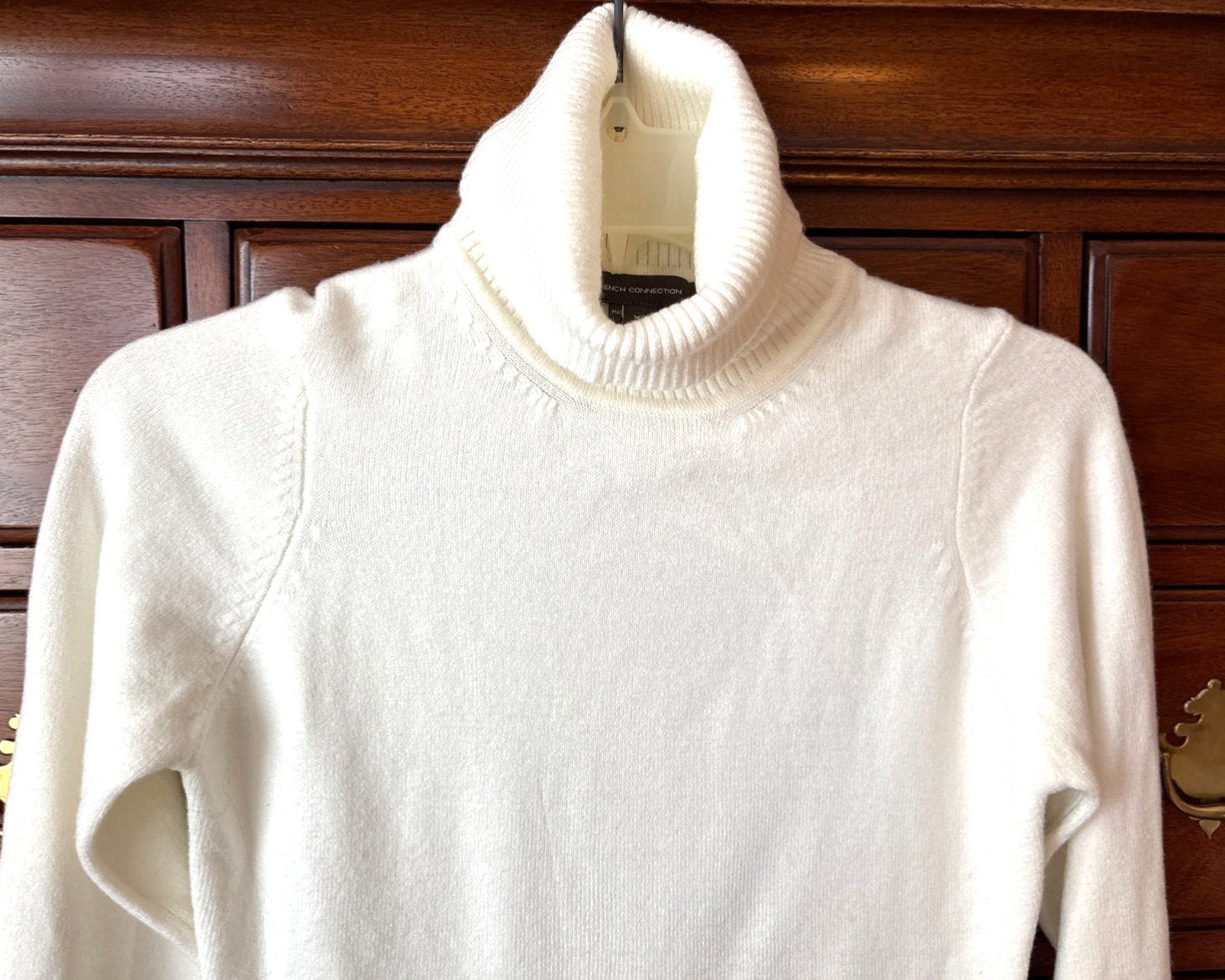 French Connection Women's Ivory Turtleneck Sweater Size XS