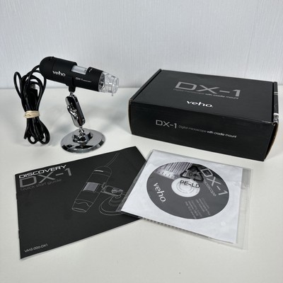 Veho Discovery DX-1 USB Digital 2MP Mikroskop x200 Vergrößerung mit Halterung