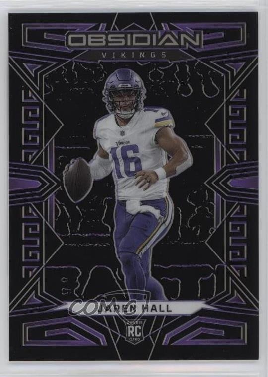 2023 Panini Obsidian Purple Electric Etch 8/75 Jaren Hall #165 Rookie RC 1k0w