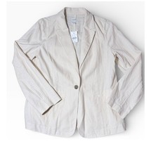 NWT J.Crew Blazer Cream Beige Linen Cotton Size 10 Holland Preppy Career Jacket