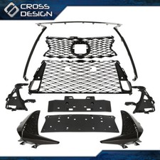 Fit For 2017-2022 Lexus Is250 Is350 F Sport Set Front Grille Grill Glossy Black