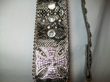 horse tack rhinestone alligator cross headstall bridle Bling western pleasure