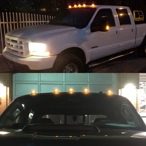 5xSmoke Lens Amber LED Cab Roof Marker For Light Kit Ford F-250 F-350 Super Duty - Picture 11 of 12
