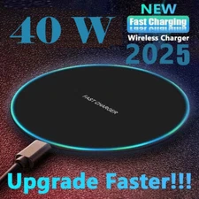 40W Fast Wireless Charger Charging Pad For iPhone 16 15 14 13 12 11 XS Pro Max X