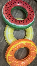 Anas 3 Pack Kids Pool Floats Rings, Inflatable Swimming Pool Floating Rings