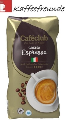1 Kg Cafeclub Crema Espresso Bohnen Kaffee Cafe 