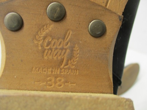 Botines Coolway de cuero nobuck negro envejecido para mujer talla 38 EUR - Imagen 8 de 9
