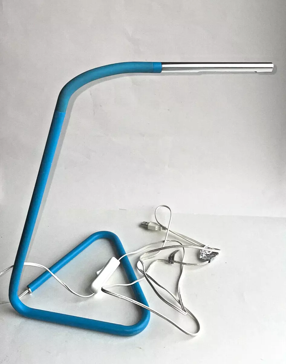 IKEA Modern Desk Lamp 22217 LED with USB Port Powder Blue Flexible