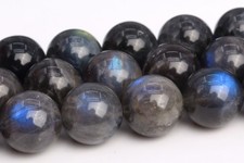 10MM Genuine Natural Dark Gray Labradorite Grade A Round Loose Beads 15.5"