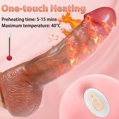 Telescopic Realistic Thrusting Dildo Vibrator Sex Toys for Women Remote Control - Picture 7 of 25