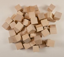 52 Wood squares 1" x 1" unfinished Wood Crafting Crafts Wood Work New