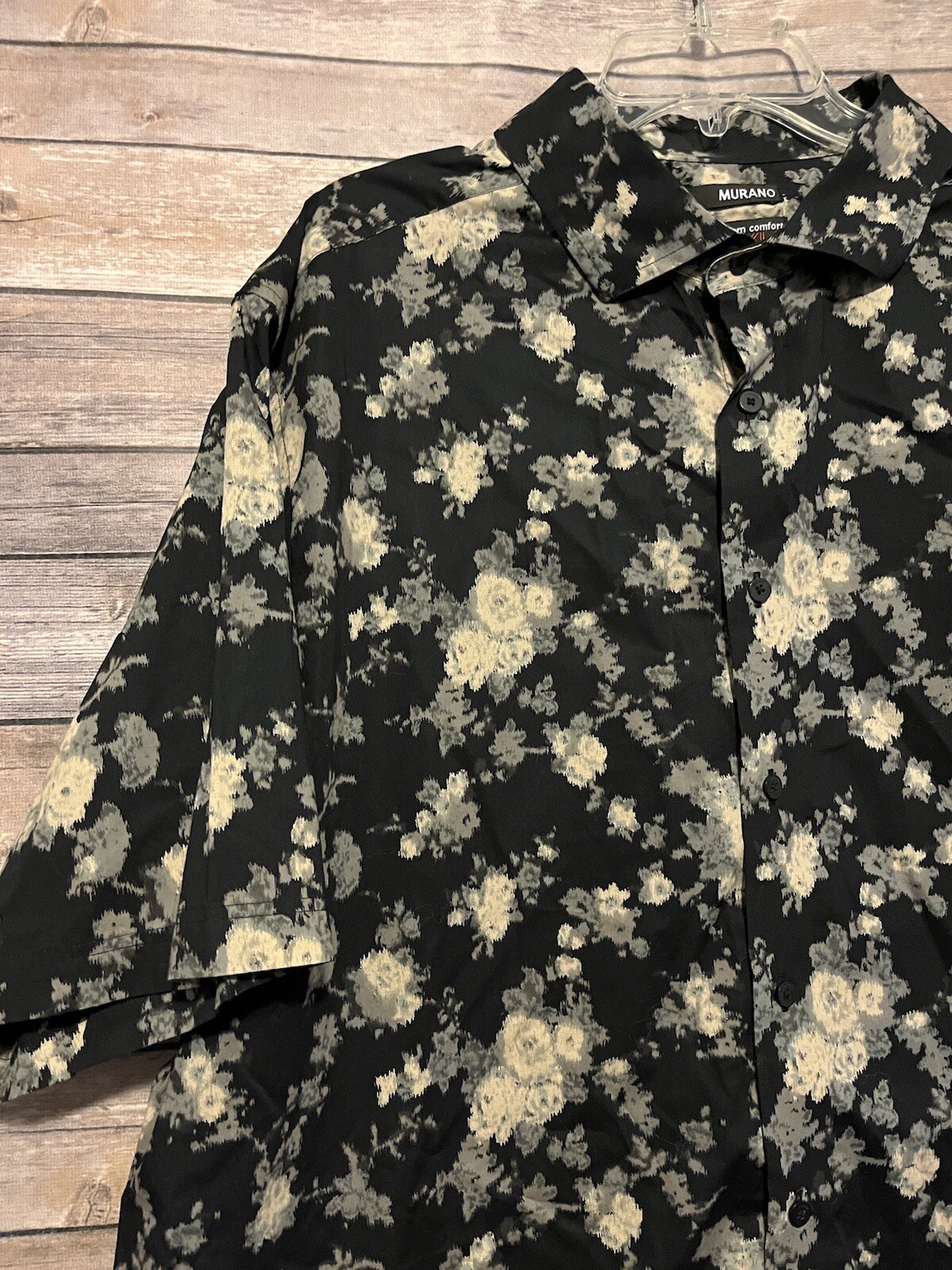 Murano Short Sleeve Button Down Collared Shirt 3X… - image 2