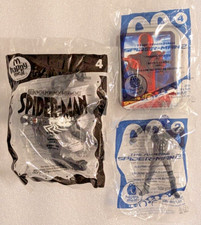 TWO McDonald's Spider-Man 2 and ONE Venom Happy Meal Toys - STILL SEALED