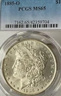 1885-O MS65 PCGS New Orleans Mint Morgan Silver Dollar