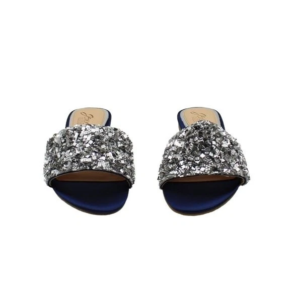 Badgley mischka deals embellished slides