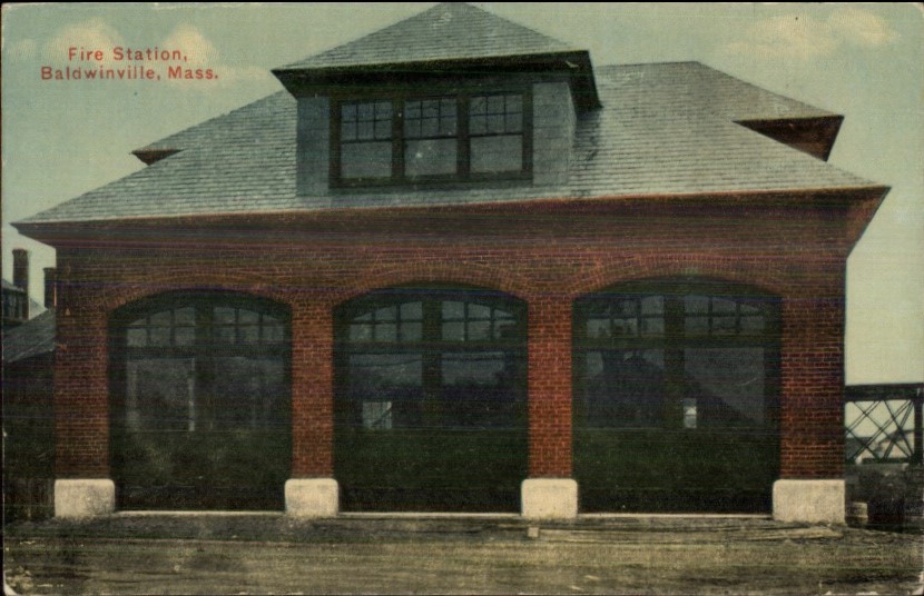 Baldwinville MA Fire Station c1910 Postcard eBay