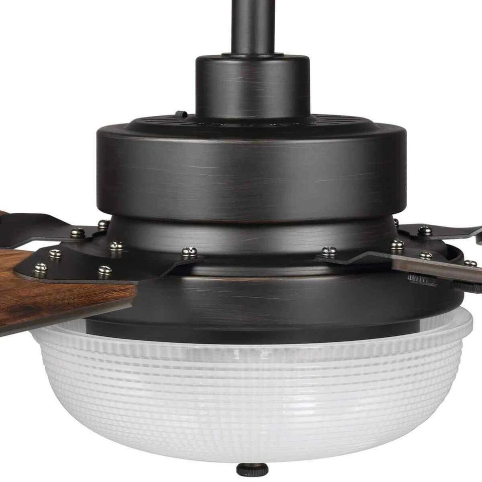 Archie 52 in. Integrated LED Indoor Venetian Bronze Dual Mount Ceiling Fan - Image 3 of 4