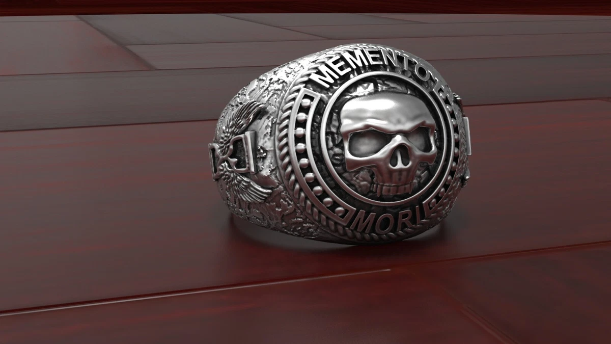 Mens memento 2024 mori ring