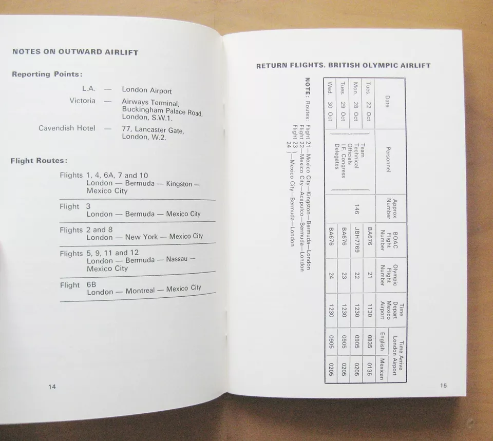 1968 Mexico Olympics Official Handbook For Team GB Great Britain Competitors - Image 3 of 4