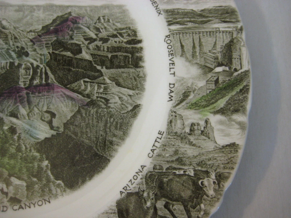 Placa Arizona El Gran Cañón, para Diamond's Johnson Brothers Inglaterra, 10 3/4" Foto 4 de 4