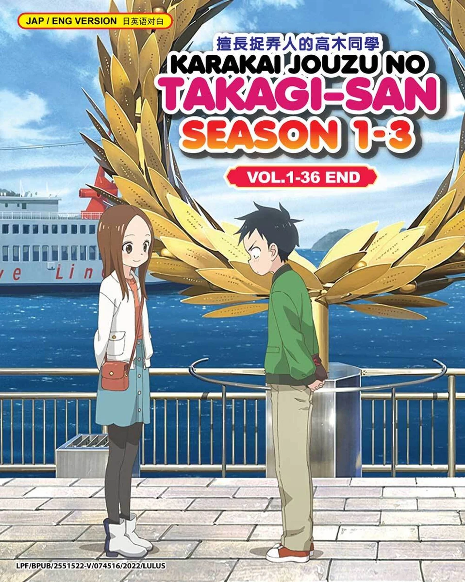 Karakai Jouzu no Takagi-san Season 1~3 Anime DVD (Ep 1-36 end