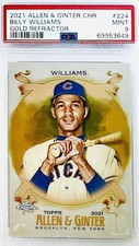 2021 Topps Chrome Allen & Ginter Billy Williams Gold Refractor SP #/50 PSA 9 🔥
