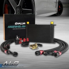 Universal 25 Row 10AN Aluminum Engine Oil Cooler Filter Adapter Relocation Kit