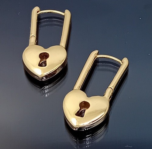 18 Karat Gold gefüllt atemberaubend italienischer Petite Hoop 18ct GF Ohrringe 25 mm - Bild 2 von 9