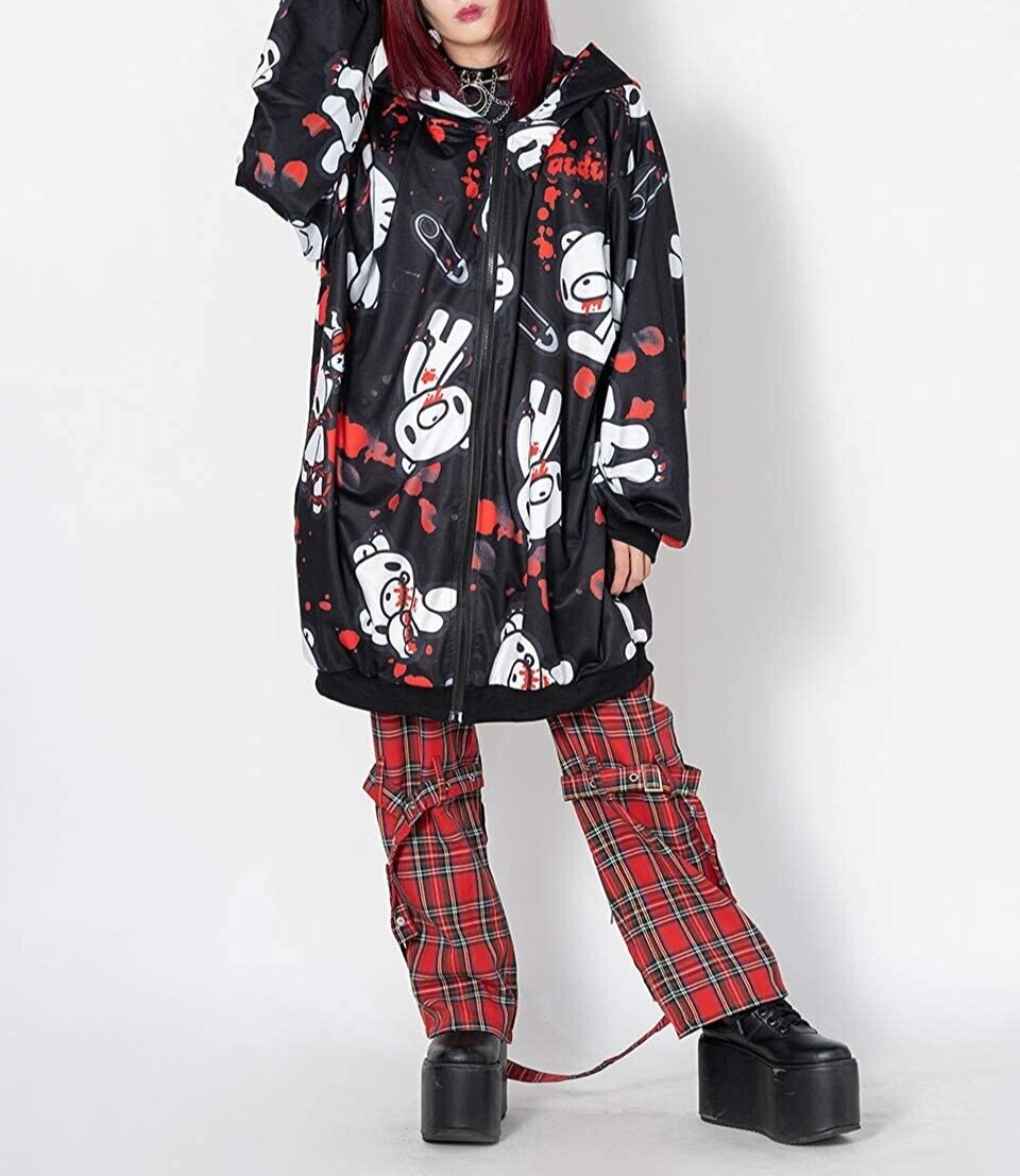 小物 00s L.G.B. GOD'S VOICE rain coat hoodie NEW Cha-x GP Gloomy Bear Zip Hoodie Black ACDC RAG Kawaii Anime | eBay