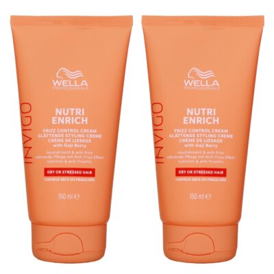 Wella Invigo Nutri Enrich Frizz Control 2 x 150 ml glättende Stylingcreme Set