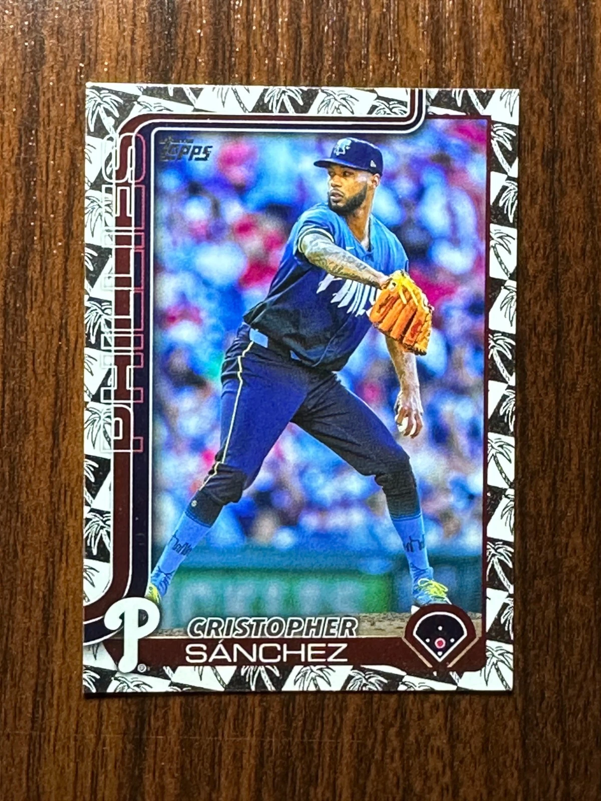 2025 Topps Series 1 Cristopher Sanchez Phillies Spring Training Parallel #109