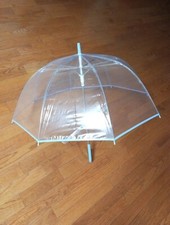 4 Clear Umbrella Transparent Dome Pink,Black, Yellow, Blue Trim New