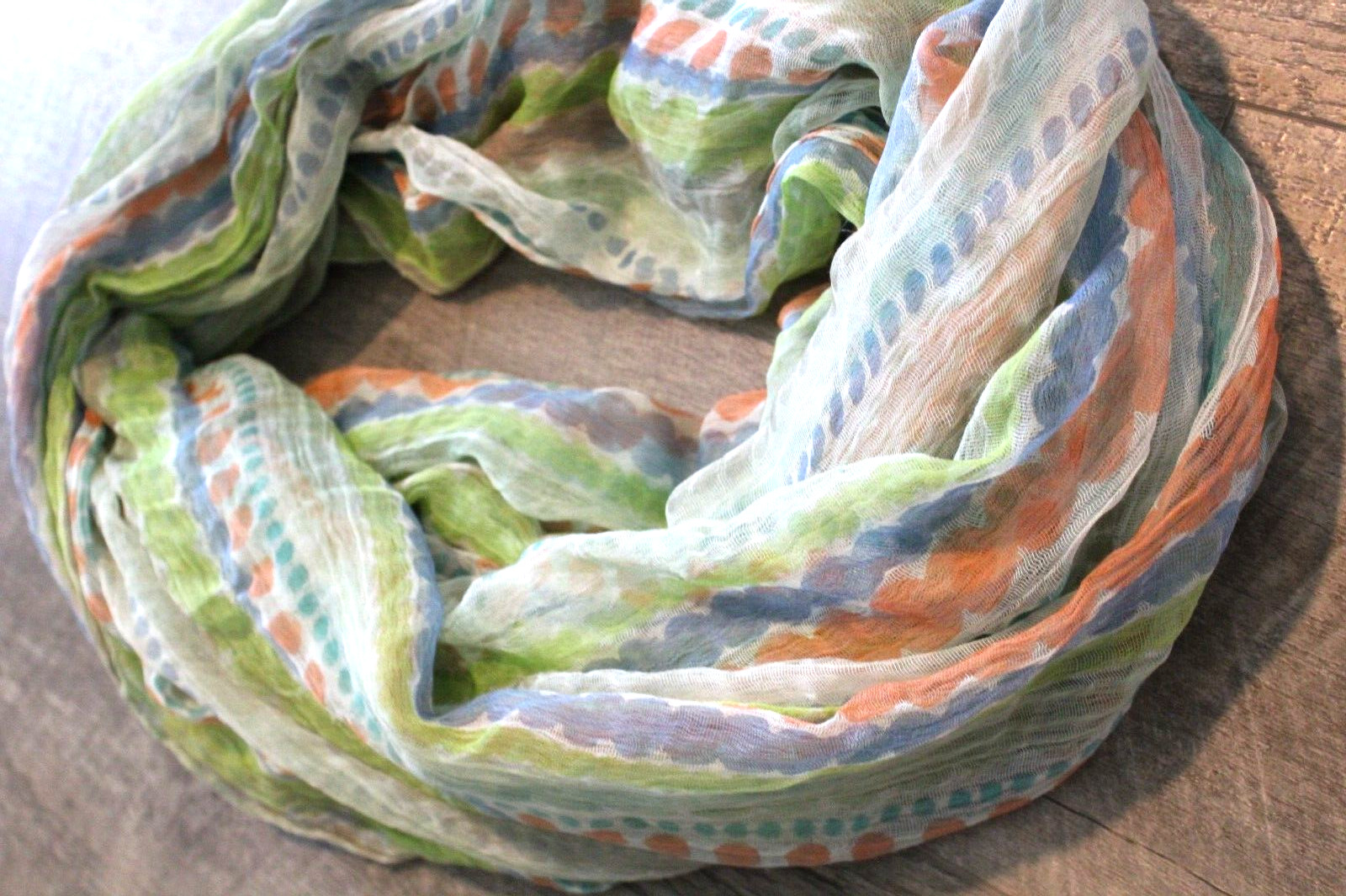 Lightweight Infinity Loop Accent Scarf Muted Oran… - image 4