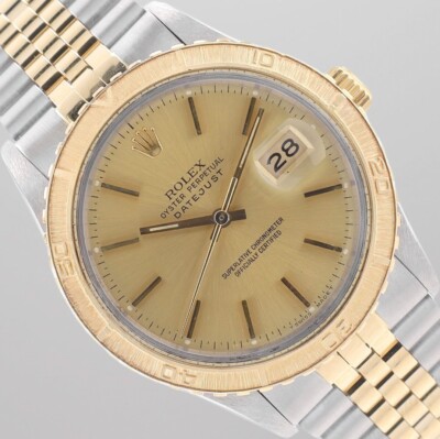 Rolex Men's Datejust 36mm Two Tone Champagne Dial Thunderbird Jubilee Band 16253