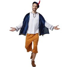 Mens Costume Tudor Squire Page Servant Medieval historical Fancy Dress Carnival