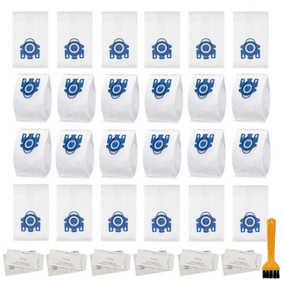 Dhoua 24 Pack 3D Airclean Gn Vacuum Bags Compatible Miele Classic C1 Complete